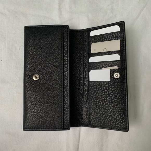 NWT Authentic Gucci Leather Stripe Long Wallet - Picture 5 of 7
